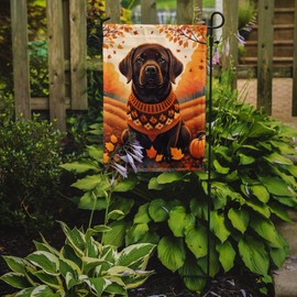 Caroline's Treasures DAC1055GF Chocolate Labrador Retriever Fall Garden Flag Mailbox Flag Decorative Yard Flag Banner Outside Patio Artwork Yard Flower Beds, Garden Size, Multicolor
