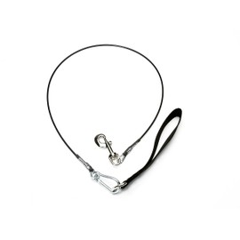 VirChewLy Indestructible Leash for Dogs, Medium/4-Foot, Black