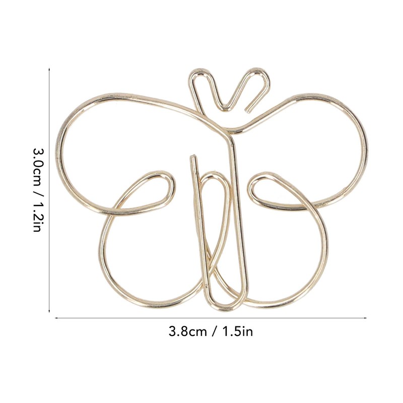 Okuyonic Animal Shape Paper Clips, Metallic Paper Clips, Golden Butterflies,