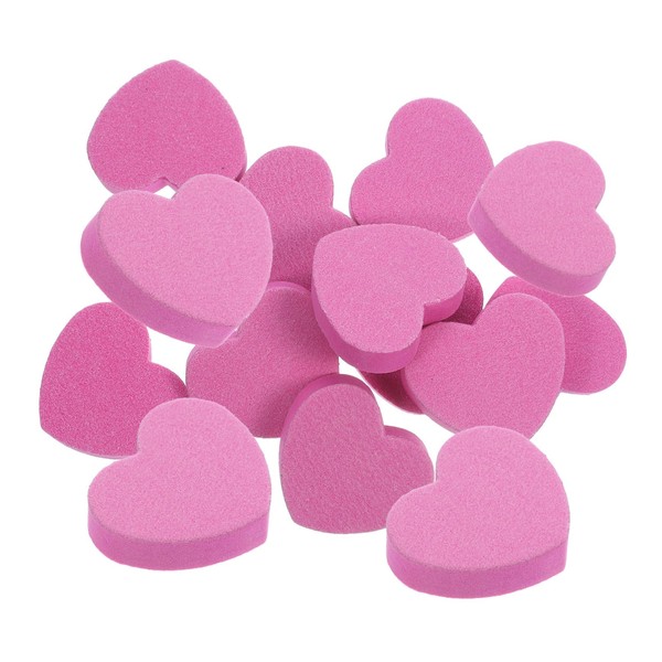 Outanaya 50pcs Heart-shaped Sponge Nail Files Dual-sided Nail Grinding Tools