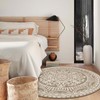 U'Artlines 4ft Round Area Rug Non Slip Low Pile Circle