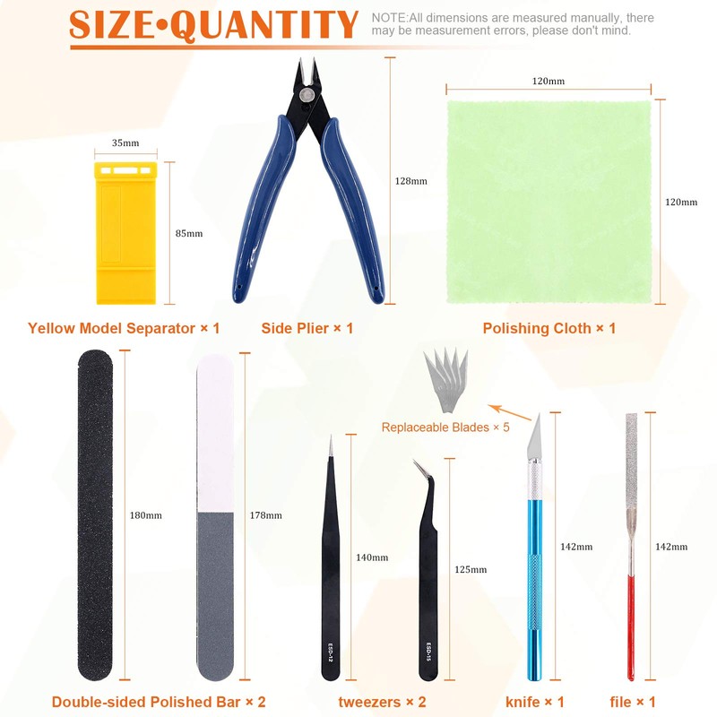 Rustark 10Pcs Model Tools Craft Set Modeler Building Kit for