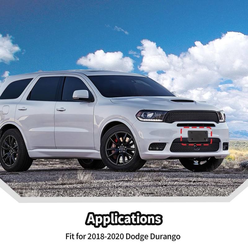 JeCar - Soporte de marco de matrícula frontal para Dodge