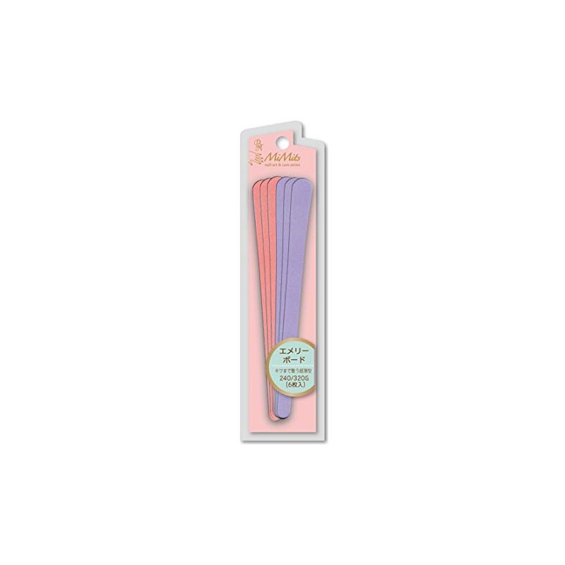 BN MiMits Emery Board MNG-08 Nail File, 6 Pieces (x1)