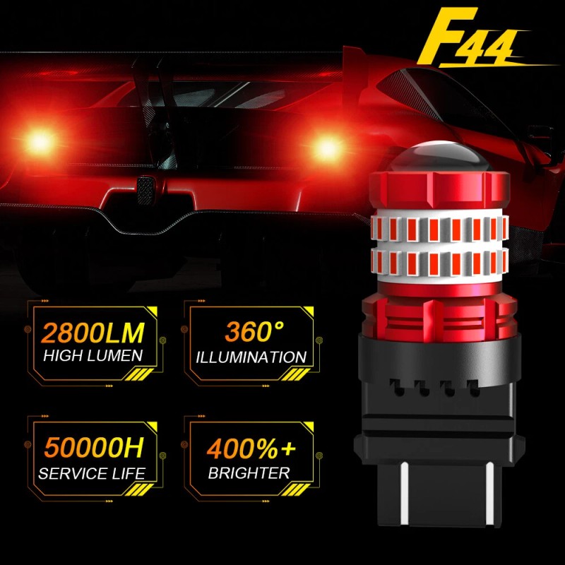 BMTxms 4x 3157 Red LED Strobe Flash Brake Tail Light
