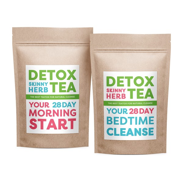 28 Days Teatox: Detox Skinny Herb Tea - Effective Detox Tea, Only Natural and Organic Ingredients, Full Body Cleanse, Teatox