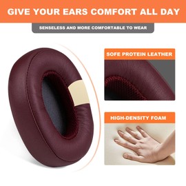 Sinowo Replacement Ear Pads for Skullcandy Crusher Wireless,Crusher ANC/EVO, Hesh 3 Wireless Headphones Ear Cushions, Headset Earpads（Red）