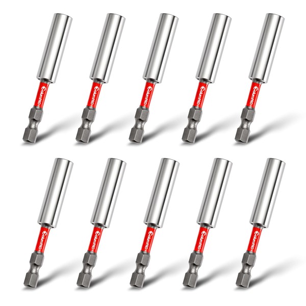 ColumPRO 10PCS 1/4" Strong Magnetic Impact Bit Holder,Hex Shank S2