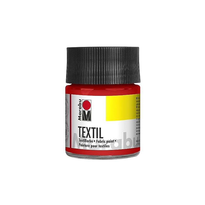 Marabu 17160005232 Textile Fabric Paint for Light Fabrics, Red 50