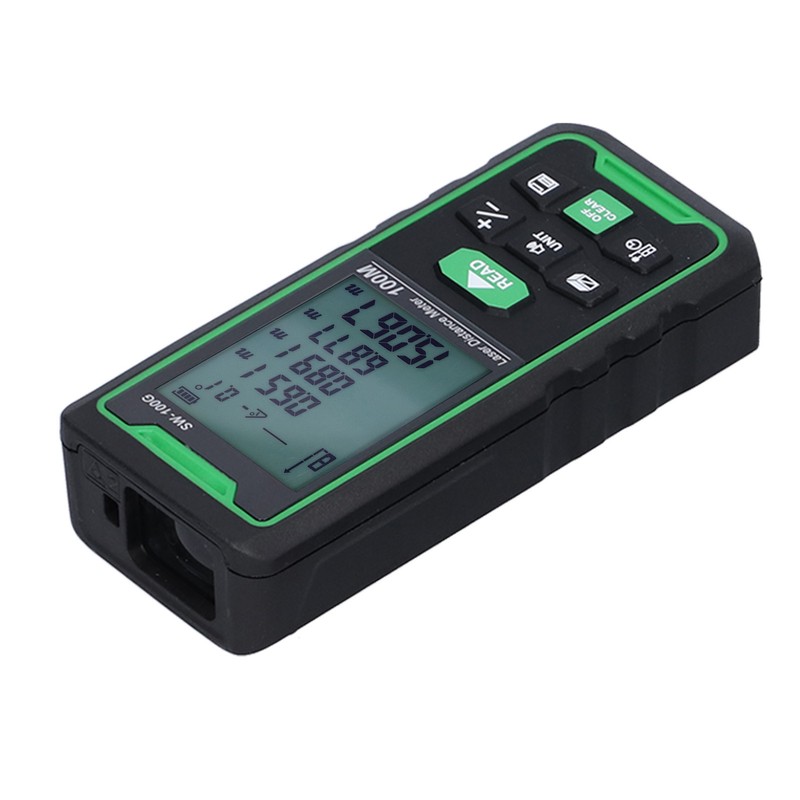 SW‑100G Green Light Rangefinder Handheld Universal Distance Meter for Indoor