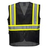 Portwest US391 Iona Plus Lightweight Reflective Mesh Vest Black, Large