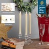SEHNSY Flameless Taper Candles with Remote, Real Wax Battery Operated