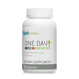 Belt Nutrition Bariatric Multivitamin – One per Day Bariatric Vitamins and Minerals – 30-Count Bariatric Supplement Capsules – Nutrient-Rich Unflavored Multivitamin with Iron