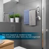 Adjustable Bathroom Towel Rack JSVER SUS304 Stainless Steel Towel Rack,