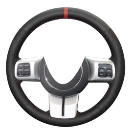 Eiseng DIY Stitching Steering Wheel Cover for Jeep Wrangler Patriot SUV 2011-2017 / Wrangler JK 2018 / Grand Cherokee 2011-2013 / Compass 2011-2016 Interior Accessories Microfiber Leather