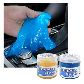 Ziciner 2PCS Car Cleaning Gels, Putty Auto Detailing Tools Car Interior Cleaner Cleaning Slime, Car Putty Detail Cleaning Removal for Air Vent Interior, Universal Car Accessories (Blue+Yellow)
