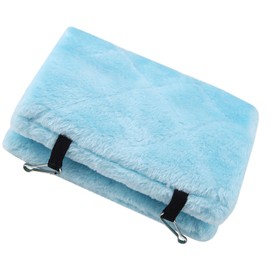 TOPINCN Peonía Loro Hamaca Aves Nido Cálido Suave Felpa Hamaca Colgando Carpa Jaula para Pájaros Loro Invierno Cálido Cama Mascota Juguete Bolsa Algodón Cama (S- Azul)