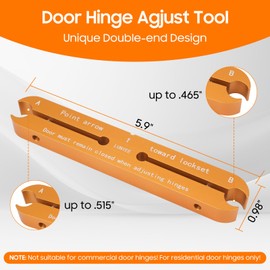 HA2 Door Hinge Adjustment Tool - for Fixing Sagging Door, Adjustable-Size at Both Ends, Fit Hinge Up to 0.515" and 0.465" Residential, Repair Tool in Smaller Residential Sizes