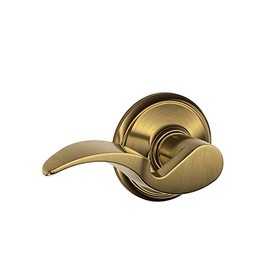 Schlage F10AVA609 Avanti Passage Lever, Antique Brass