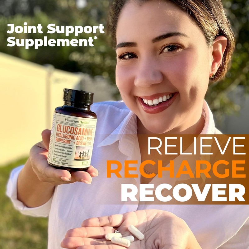 Glucosamine Sulfate with Hyaluronic Acid, Boswellia, Black Pepper & MSM