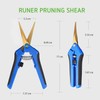 SunStream Garden Pruning Shear Steel Curved Blade Hand Pruner (Scissors)