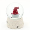 Snow Globe Christmas Gnome with Red Hat on White Base