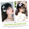 Beavorty 10pcs Embroidered Butterflies Hair Clips Lace Barrettes for Girls