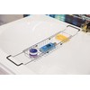 Expandable Metal Bathtub Caddy with, Rubber Handles