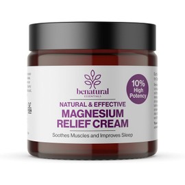 Benatural Essentials All-Natural Magnesium Relief Cream – 100g | Soothes Muscles, Relieves Cramps & Supports Restful Sleep | pH Balanced & Made in the UK