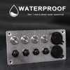IZTOSS 4 Gang Aluminum Push Button Switch Panel with 5V/4.8