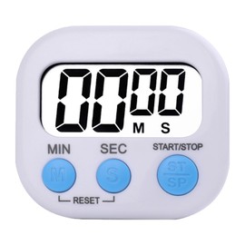 Digital Kitchen Timer, Large Screen, Loud Volume, Up to 99'59 Seconds Countdown with Magnet, for Cooking, Learning, Study, Present, Easy Operation, White