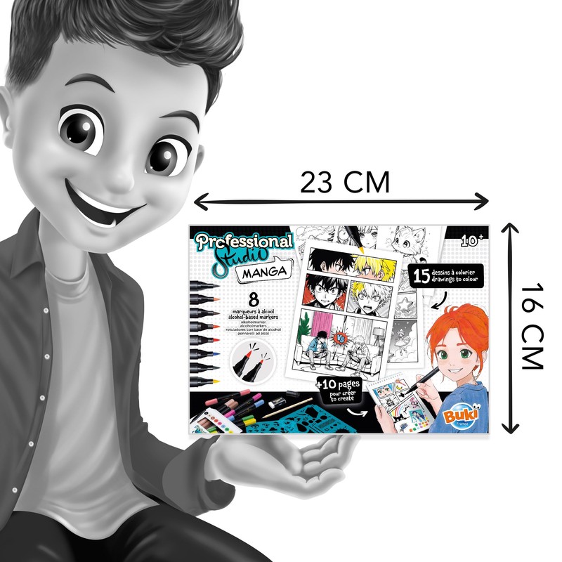 Buki Professional Studio Manga Drawing Kit - Manga Book with