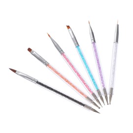Baluue 6pcs Nail Art Drawing Pens Professional Manicure Tools for Creative Designs Pointing and Detailing Lightweight for Salon and Use