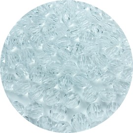 YHYPOCI 300pcs 8mm Acrylic Round Crystal Faceted Beads for Crafts Spacer Beads for Jewelry Making Necklaces Bracelets Earrings DIY Decoration(White)