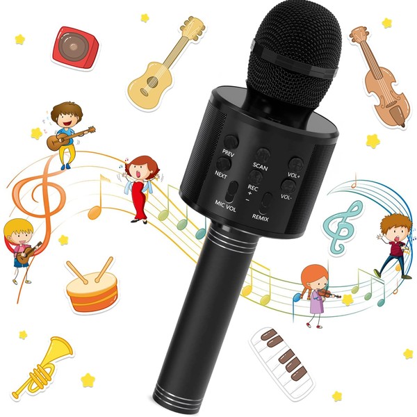 Tivifore Wireless Karaoke Microphone Karaoke Microphone Bluetooth Microphone Bluetooth Microphone Karaoke Bluetooth Kids Girls Boys Party Singing Gift