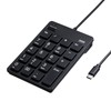 Sanwa Supply NT-18CUHBK USB Numeric Keypad (with Type-C Connector and