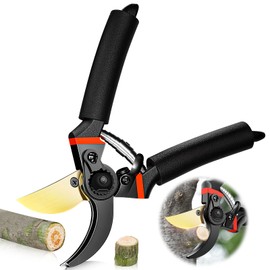 Kemolpo Pruning Shears, Gardening Scissors, Professional Selected by 2025 Popular Gardeners, SK5 High Carbon Steel, Fluorine Coating, High Hardness, Strong, Rust Resistant, Easy to Grip, Shock