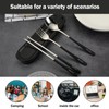 INKULEER Travel cutlery set, 18/8 stainless steel cutlery, Reusable utensils