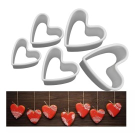 AJC Toys 5 Pcs Cortador De Galletas Varios Diseños Estrella Corazon