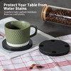 LiWiBet Black Marble Coasters for Drinks Set of 2, Stone
