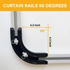 Hoeflife 90° Curved Connectors for Ceiling Curtain Track, Ceiling Track