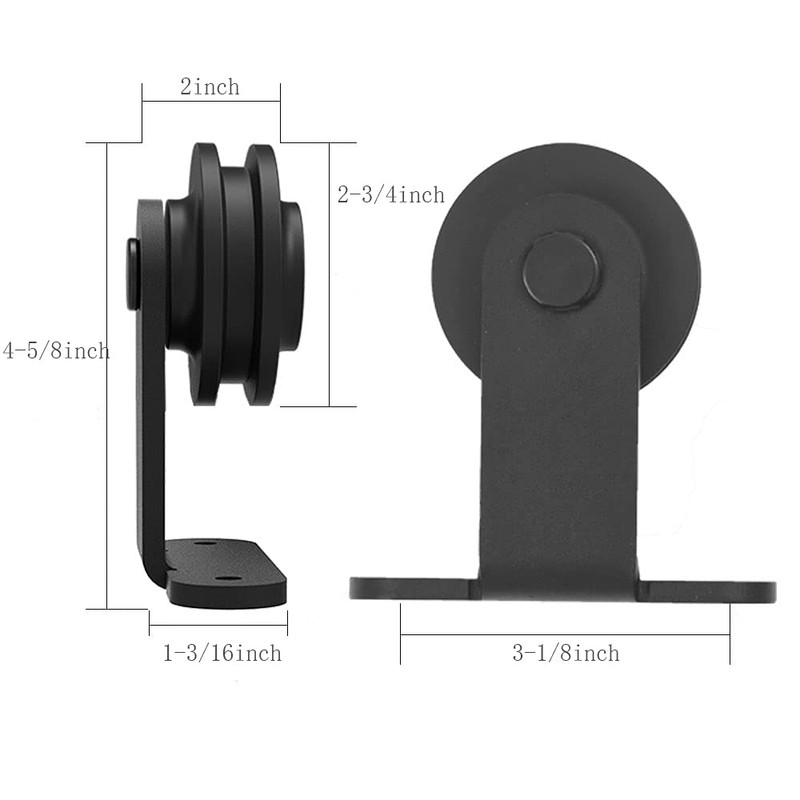 TSMST 12FT Sliding Barn Door Hardware Kit for Double Wood