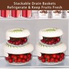 6.1 inch Multipurpose Drain Basket with Lid and Handle,3 in