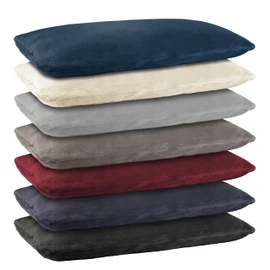 BaSaTex Plush Cushion Cover in Double Pack, Cashmere Touch Pillowcase, Fleece Sofa Cushion, Couch Cushion, 100% Microfibre, 2 x 80 x 80 cm, Bordeaux