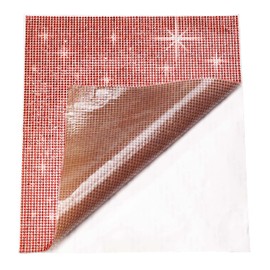 Mandala Crafts Red Rhinestones Stickers Rhinestone Sheets Self Adhesive Rhinestones for Crafts - Diamond Wrap Gem Stickers Bling Sheets for Car Bling Stickers