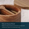 Acacia Wood Salt Cellar with 360° Swivel Magnetic Lid &