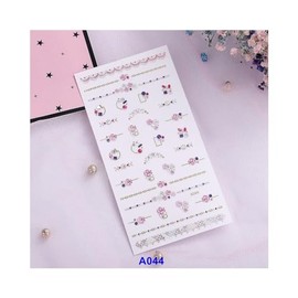 Crystal Heart Galaxy Moon Star Geometric Figure Line Irregular Nail Sticker A044 Nail Wraps Stickers Manicure Supplies for Women Nails Full Long Lasting Easy Apply and Remove