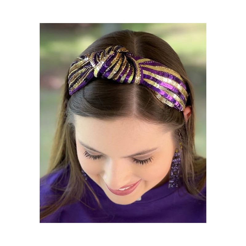 GLBCC Game Day Sequin Headband Football LUS Tigers Team Spirit