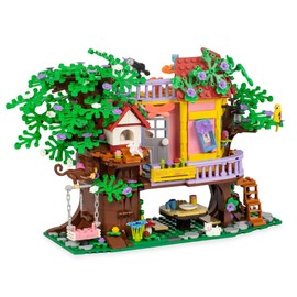 Game of Bricks 840 PCS Tree House Building Blocks Toy, Garden Play Set with Bird and Cat Figures for Adults and Kids, Home Décor, for Young Architects and Animal Lovers