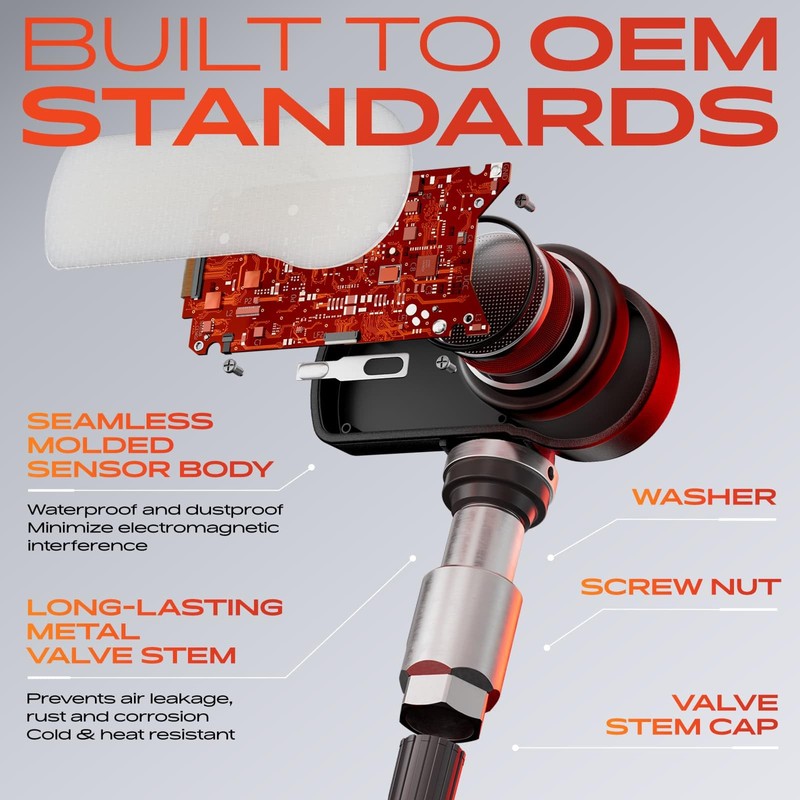 A-Premium 433MHz Pre-Programmed TPMS Sensor Tire Pressure Monitoring Sensor